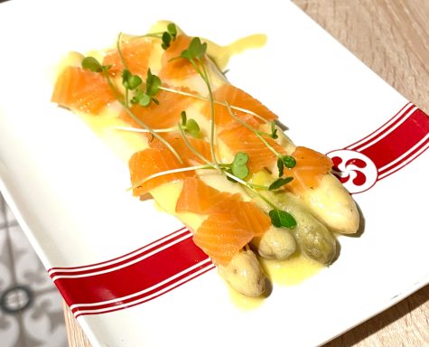 Asperges blanches de Sologne et gravlax de saumon maison